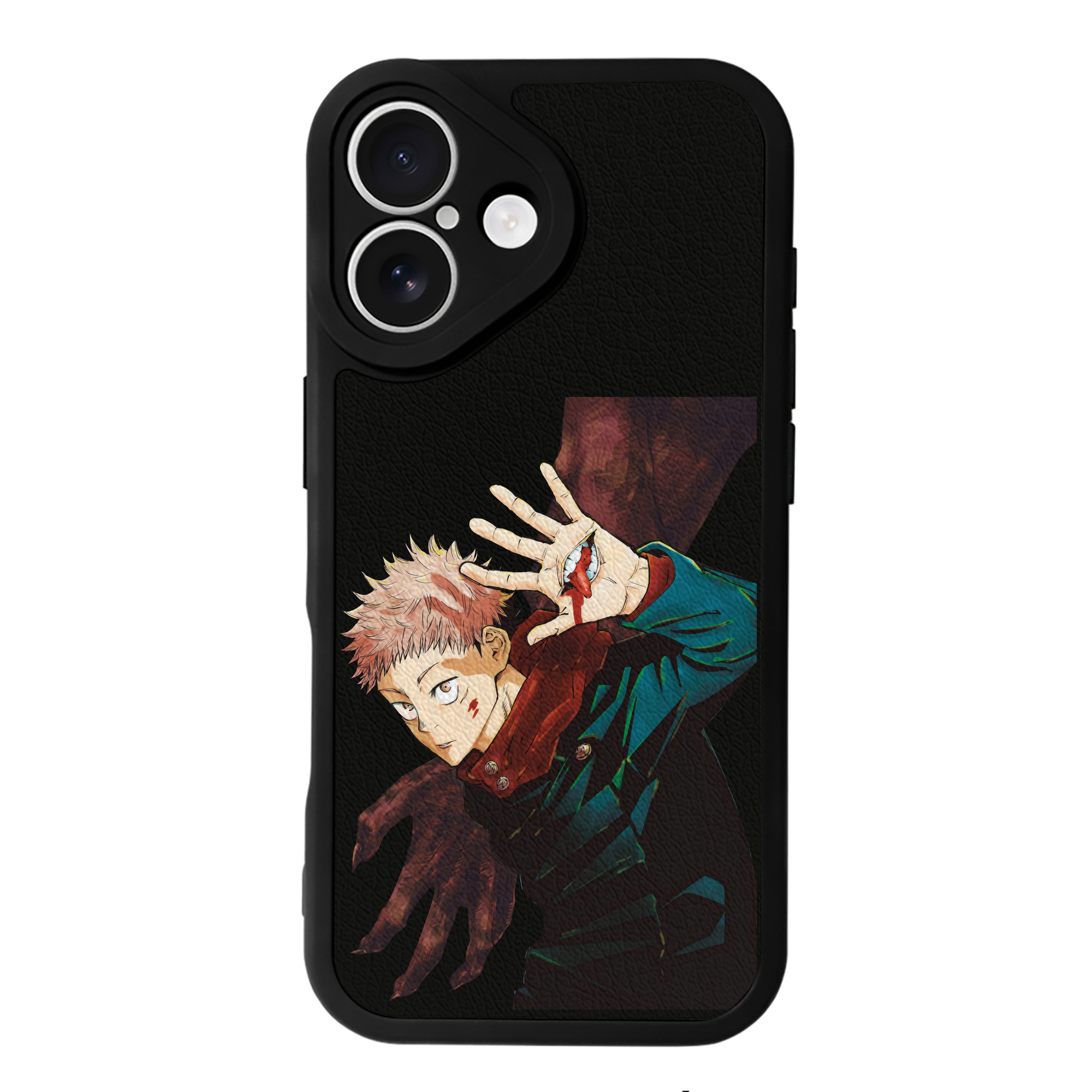 （画像用） 呪術廻戦 Jujutsu Kaisen 【iPhone 16シリーズ対応】シリコンスマホケース（レザー調） 材質：シリコン